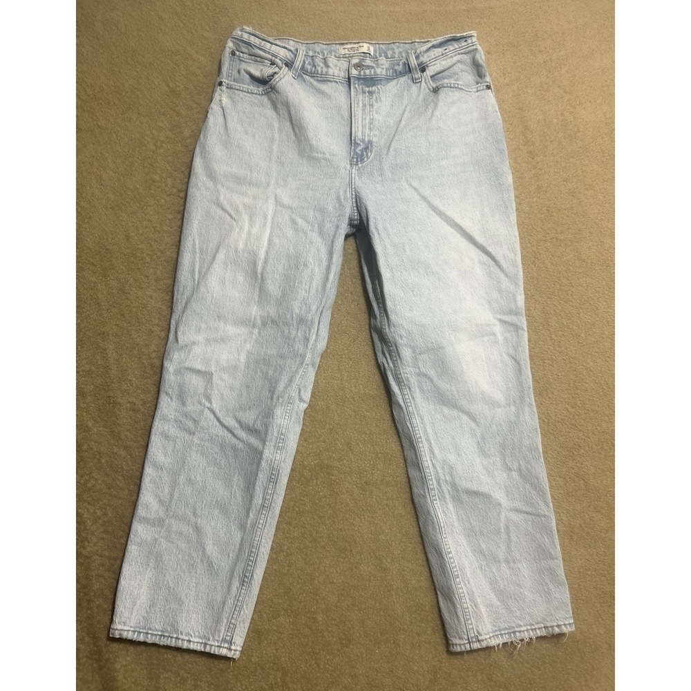 Abercrombie & Fitch Jeans Womens 33 Blue Ultra High Rise 90s Straight Curve Love